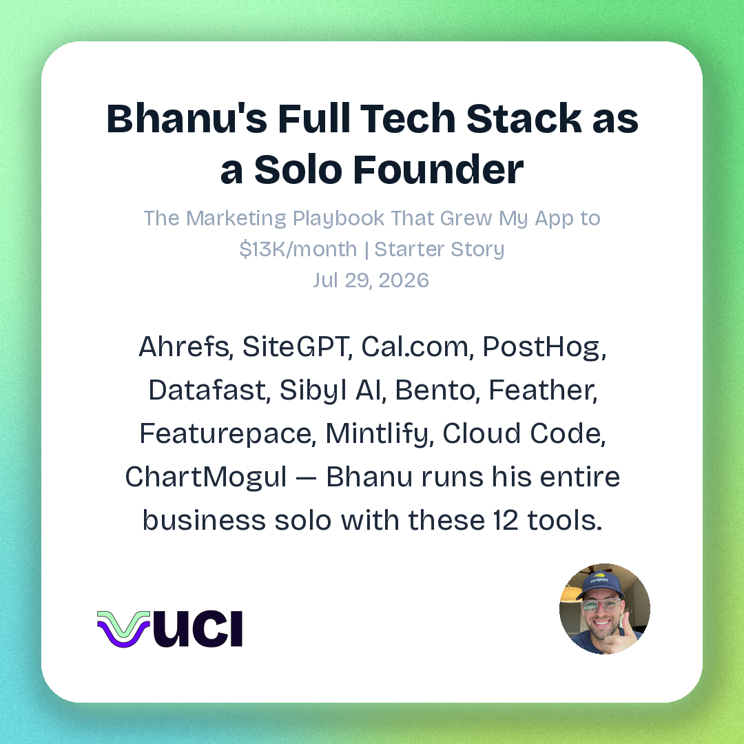 A branded Vuci share card generated from a real indexed moment